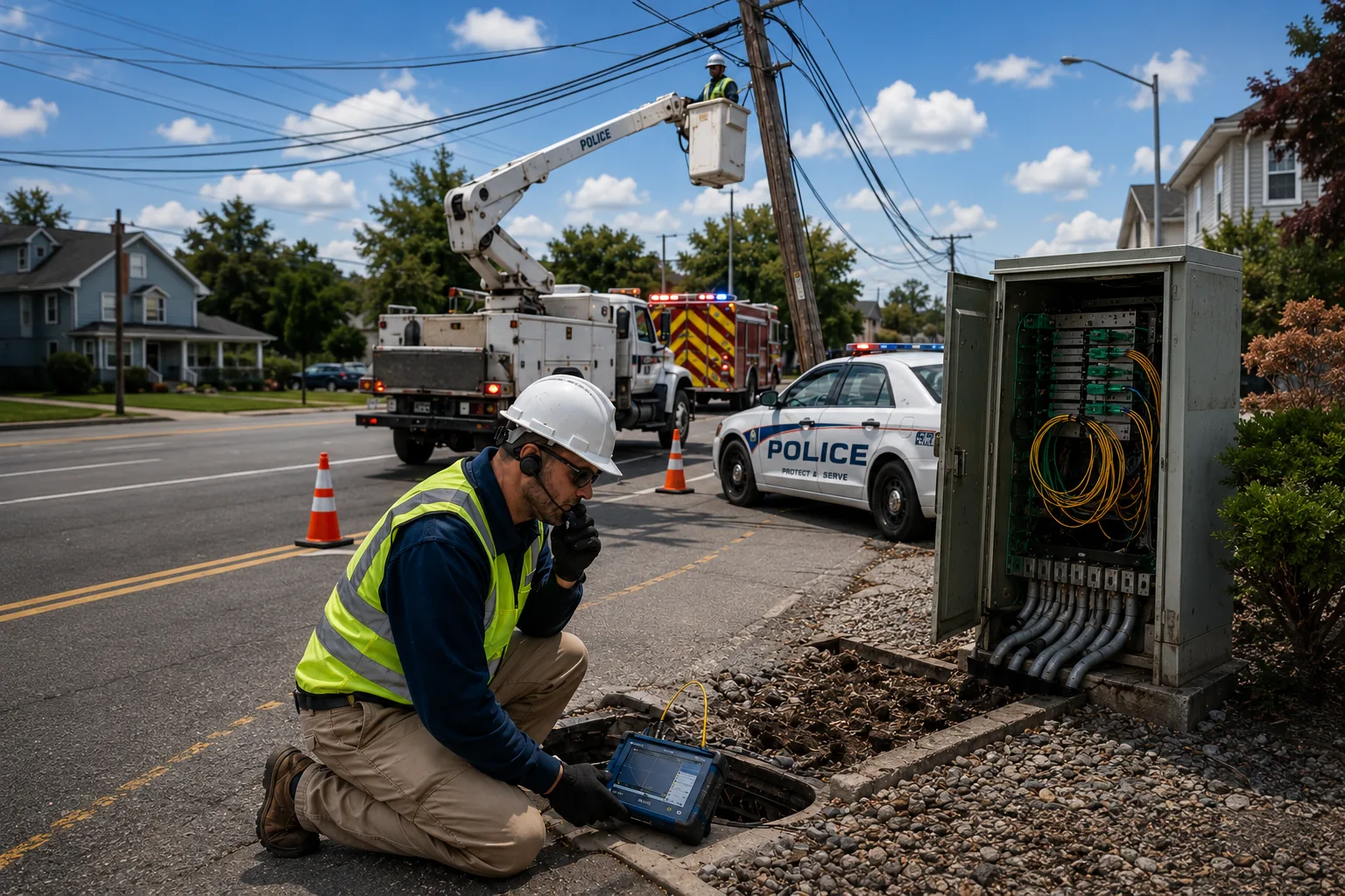 Emergency field response supporting critical infrastructure restoration