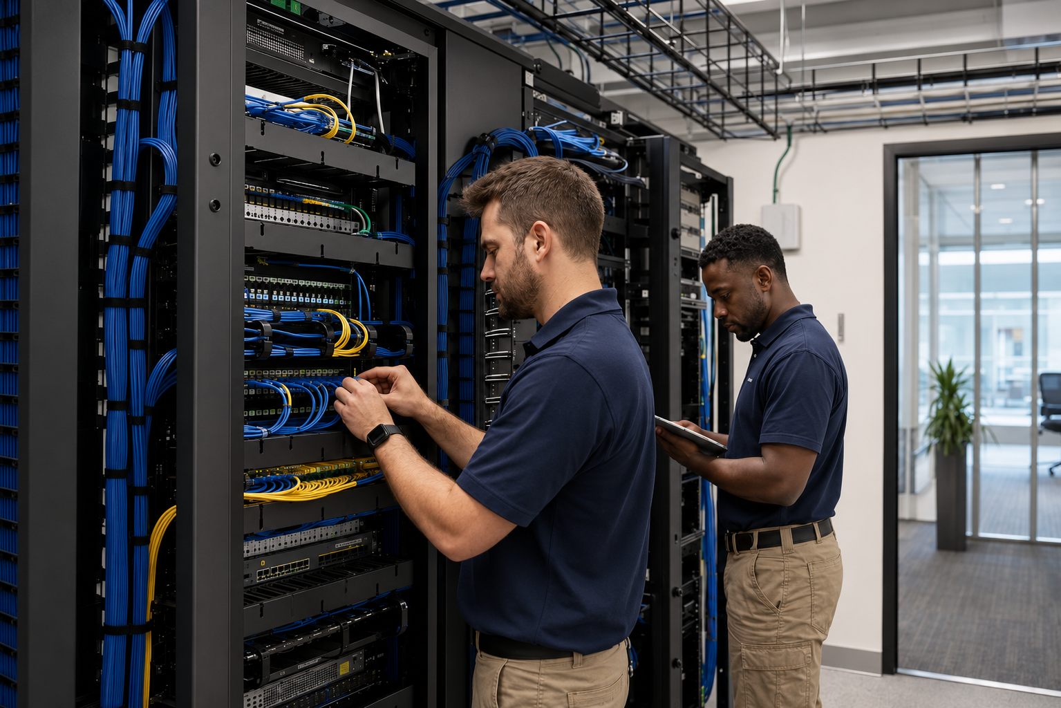 Fiber optic network infrastructure supporting enterprise connectivity